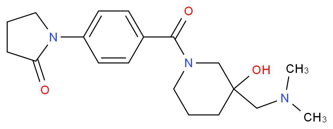 1-[4-({3-[(dimethylamino)methyl]-3-hydroxy-1-piperidinyl}carbonyl)phenyl]-2-pyrrolidinone_Molecular_structure_CAS_)