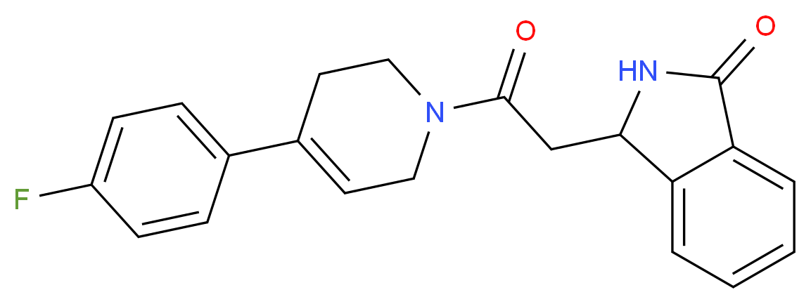 3-{2-[4-(4-fluorophenyl)-3,6-dihydropyridin-1(2H)-yl]-2-oxoethyl}isoindolin-1-one_Molecular_structure_CAS_)