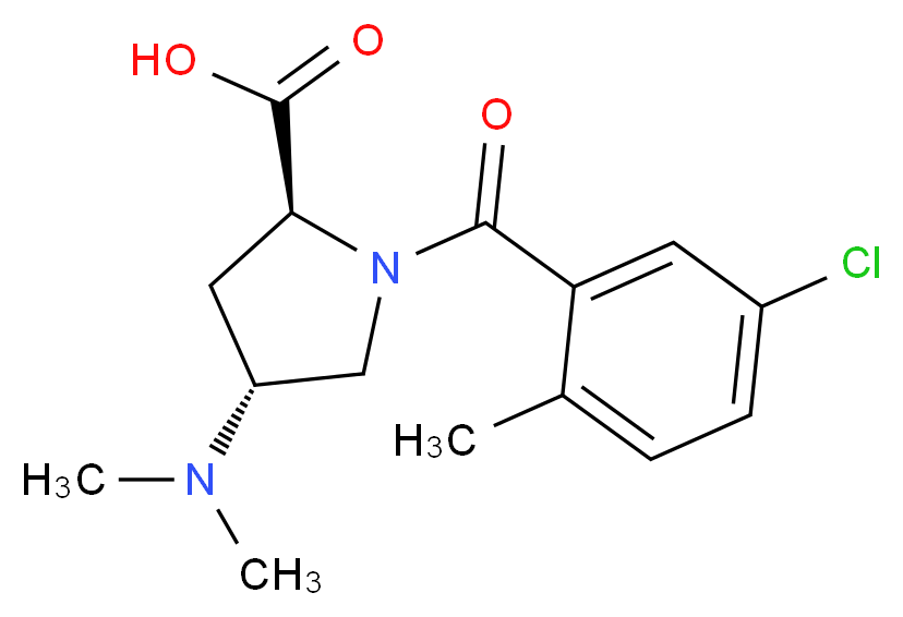(2S,4R)-1-(5-chloro-2-methylbenzoyl)-4-(dimethylamino)pyrrolidine-2-carboxylic acid_Molecular_structure_CAS_)