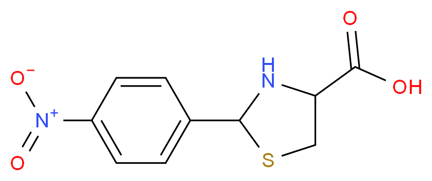 2-(4-nitrophenyl)-1,3-thiazolidine-4-carboxylic acid_Molecular_structure_CAS_)