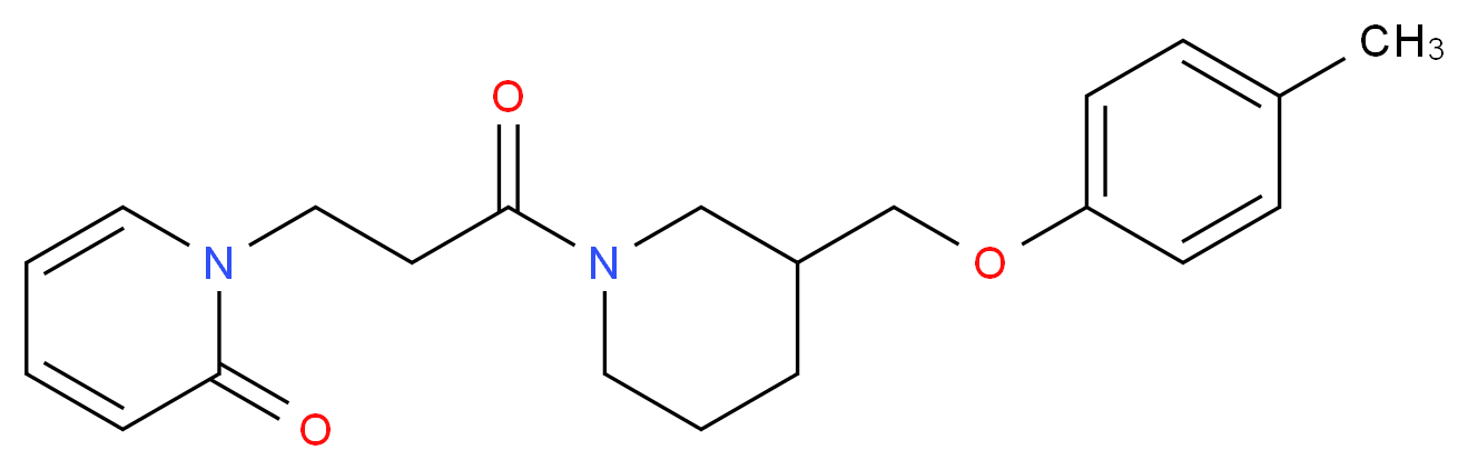 1-(3-{3-[(4-methylphenoxy)methyl]-1-piperidinyl}-3-oxopropyl)-2(1H)-pyridinone_Molecular_structure_CAS_)