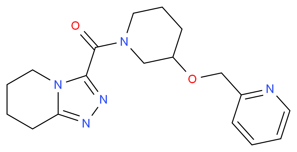 3-{[3-(pyridin-2-ylmethoxy)piperidin-1-yl]carbonyl}-5,6,7,8-tetrahydro[1,2,4]triazolo[4,3-a]pyridine_Molecular_structure_CAS_)