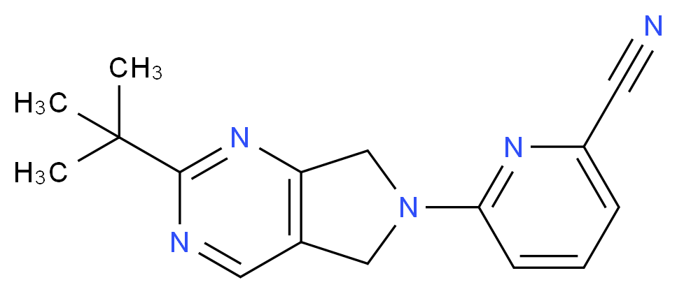 6-(2-tert-butyl-5,7-dihydro-6H-pyrrolo[3,4-d]pyrimidin-6-yl)pyridine-2-carbonitrile_Molecular_structure_CAS_)