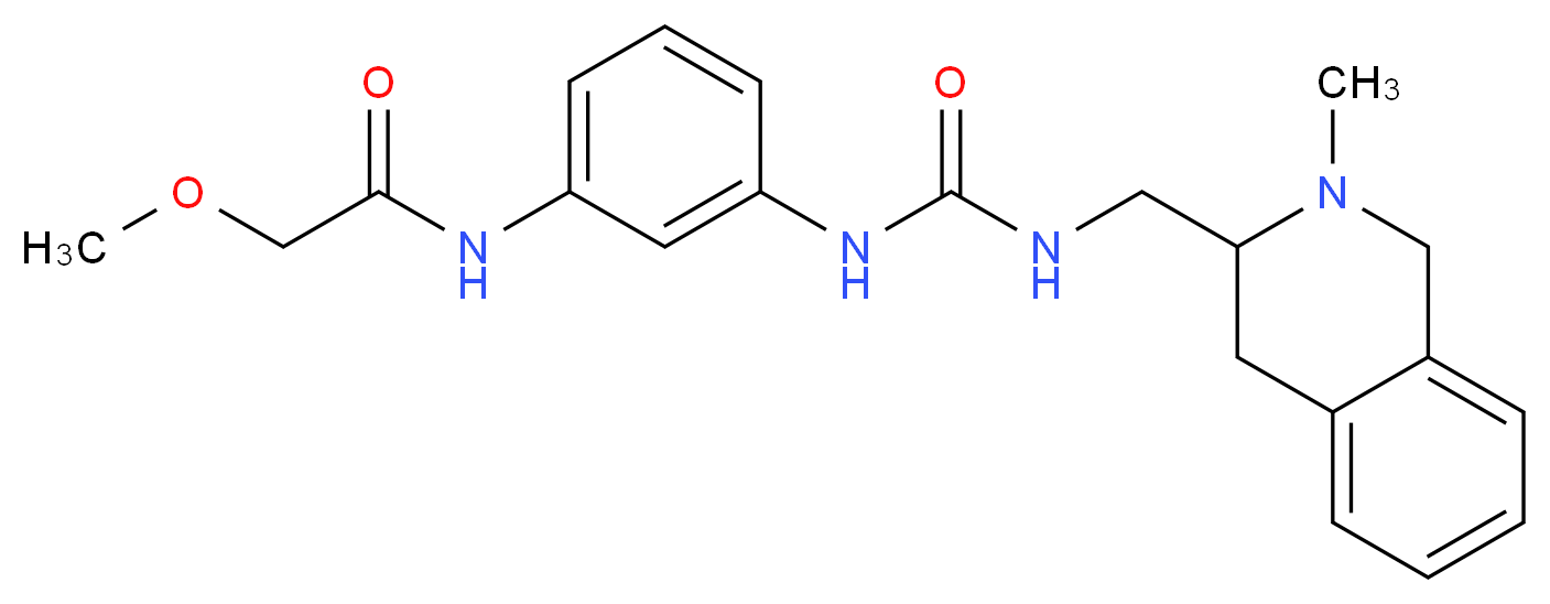 2-methoxy-N-{3-[({[(2-methyl-1,2,3,4-tetrahydroisoquinolin-3-yl)methyl]amino}carbonyl)amino]phenyl}acetamide_Molecular_structure_CAS_)