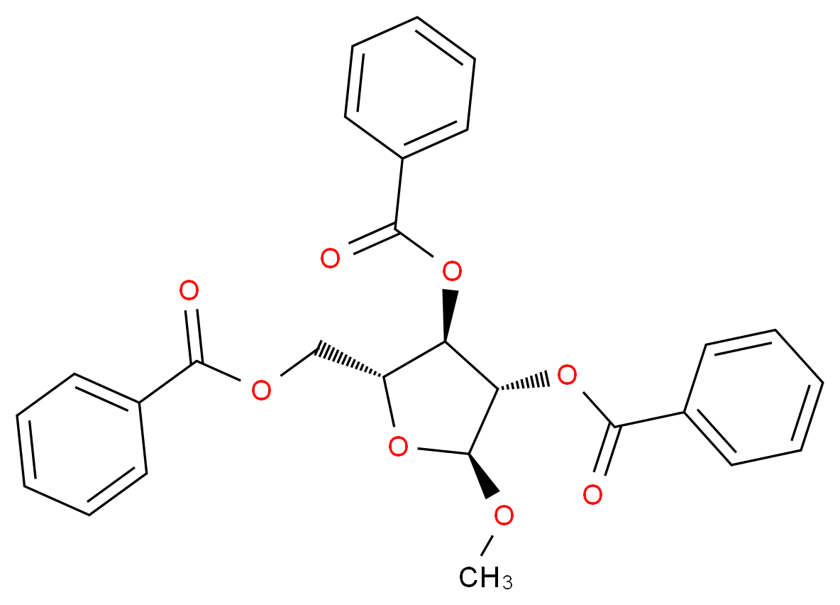 Methyl 2,3,5-Tri-O-benzoyl-α-D-arabinofuranoside_Molecular_structure_CAS_7473-42-9)