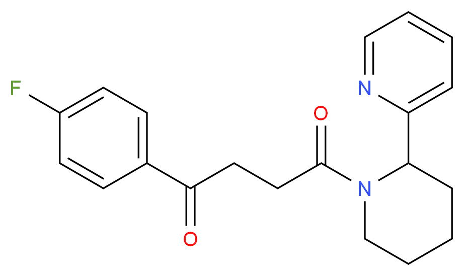 1-(4-fluorophenyl)-4-oxo-4-(2-pyridin-2-ylpiperidin-1-yl)butan-1-one_Molecular_structure_CAS_)