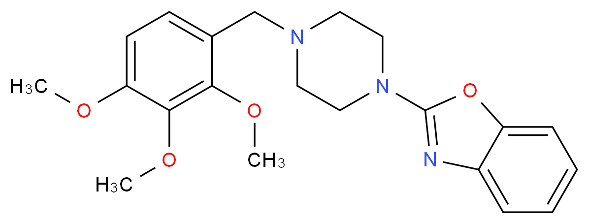 2-[4-(2,3,4-trimethoxybenzyl)-1-piperazinyl]-1,3-benzoxazole_Molecular_structure_CAS_)