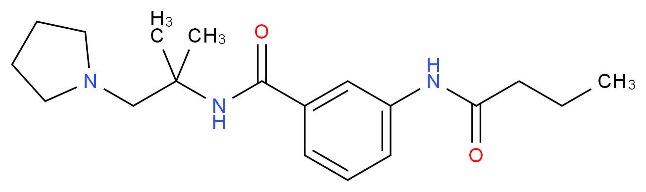 3-(butyrylamino)-N-(1,1-dimethyl-2-pyrrolidin-1-ylethyl)benzamide_Molecular_structure_CAS_)