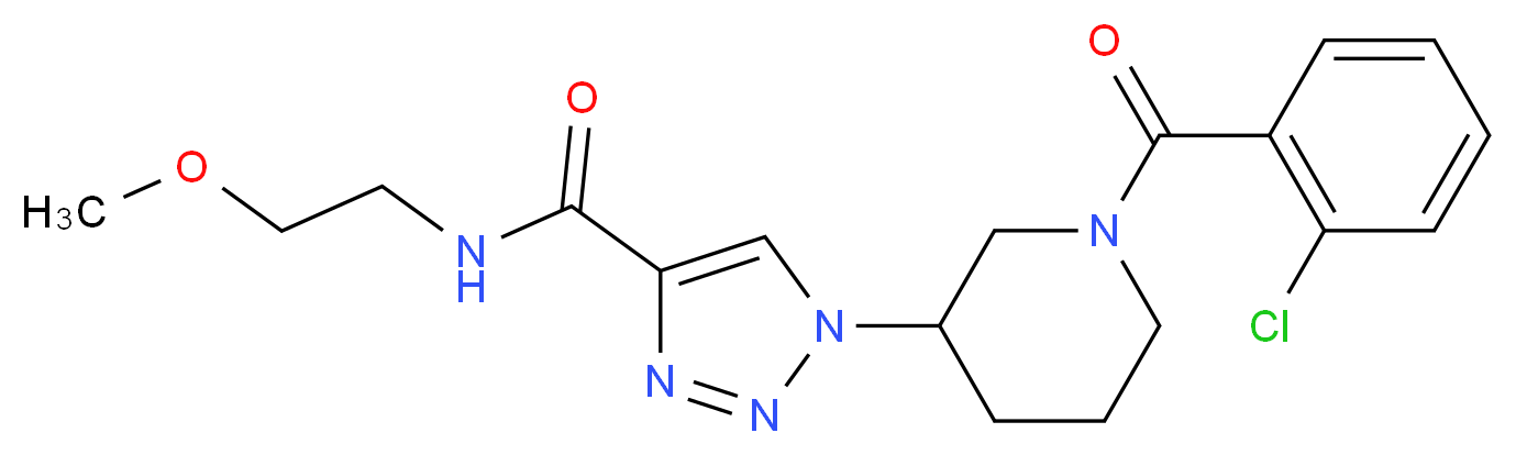 1-[1-(2-chlorobenzoyl)-3-piperidinyl]-N-(2-methoxyethyl)-1H-1,2,3-triazole-4-carboxamide_Molecular_structure_CAS_)