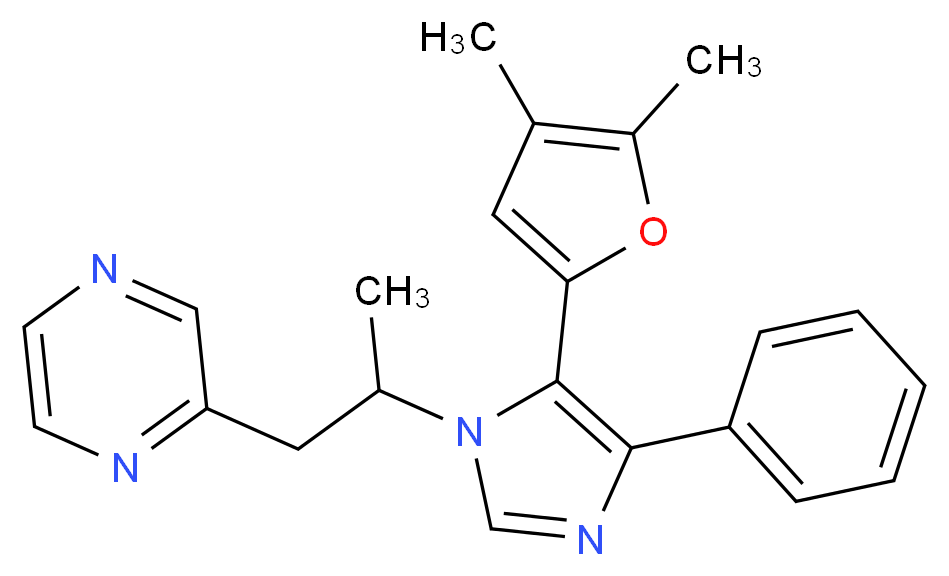 2-{2-[5-(4,5-dimethyl-2-furyl)-4-phenyl-1H-imidazol-1-yl]propyl}pyrazine_Molecular_structure_CAS_)