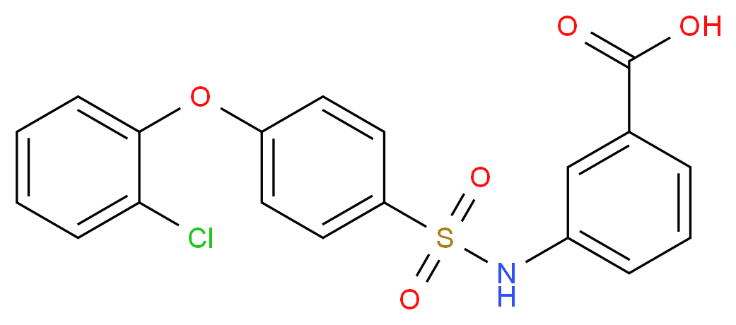 3-[4-(2-Chlorophenoxy)phenylsulfonamido]benzoic acid_Molecular_structure_CAS_606944-47-2)