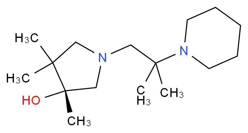 (3R)-3,4,4-trimethyl-1-[2-methyl-2-(1-piperidinyl)propyl]-3-pyrrolidinol_Molecular_structure_CAS_)