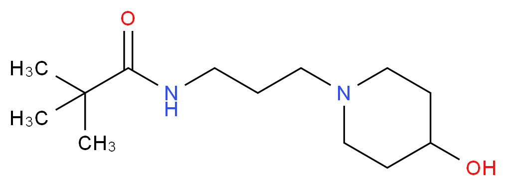 N-[3-(4-hydroxypiperidin-1-yl)propyl]-2,2-dimethylpropanamide_Molecular_structure_CAS_)