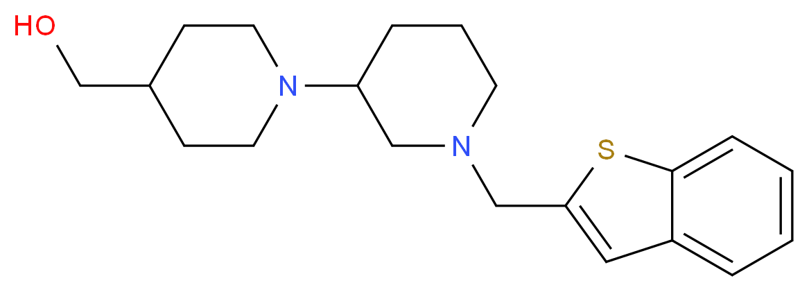 [1'-(1-benzothien-2-ylmethyl)-1,3'-bipiperidin-4-yl]methanol_Molecular_structure_CAS_)