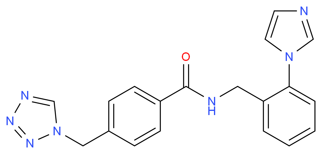 N-[2-(1H-imidazol-1-yl)benzyl]-4-(1H-tetrazol-1-ylmethyl)benzamide_Molecular_structure_CAS_)