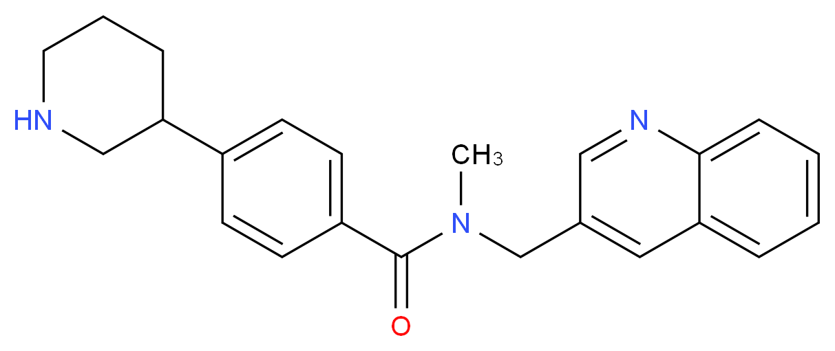 N-methyl-4-piperidin-3-yl-N-(quinolin-3-ylmethyl)benzamide_Molecular_structure_CAS_)