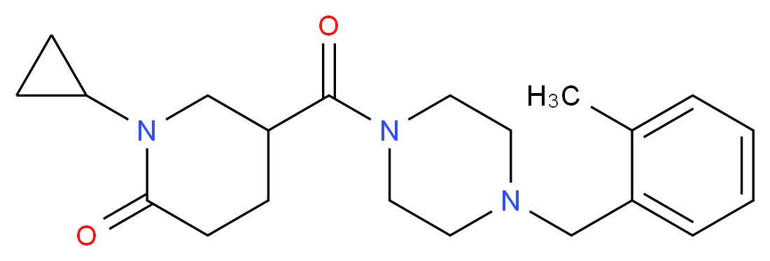 1-cyclopropyl-5-{[4-(2-methylbenzyl)-1-piperazinyl]carbonyl}-2-piperidinone_Molecular_structure_CAS_)