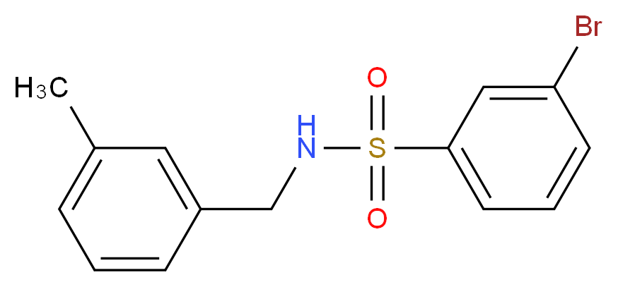 3-Bromo-N-(3-methylbenzyl)benzenesulfonamide_Molecular_structure_CAS_)