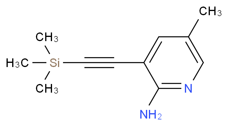5-Methyl-3-((trimethylsilyl)ethynyl)pyridin-2-amine_Molecular_structure_CAS_500903-95-7)