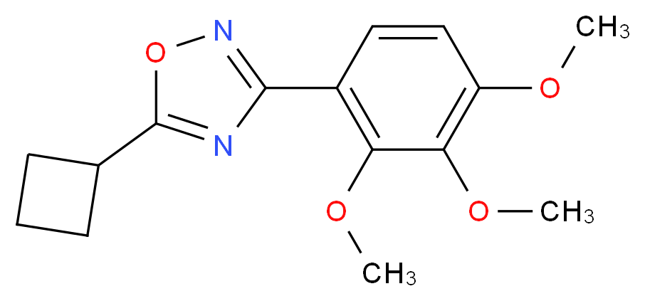 5-cyclobutyl-3-(2,3,4-trimethoxyphenyl)-1,2,4-oxadiazole_Molecular_structure_CAS_)