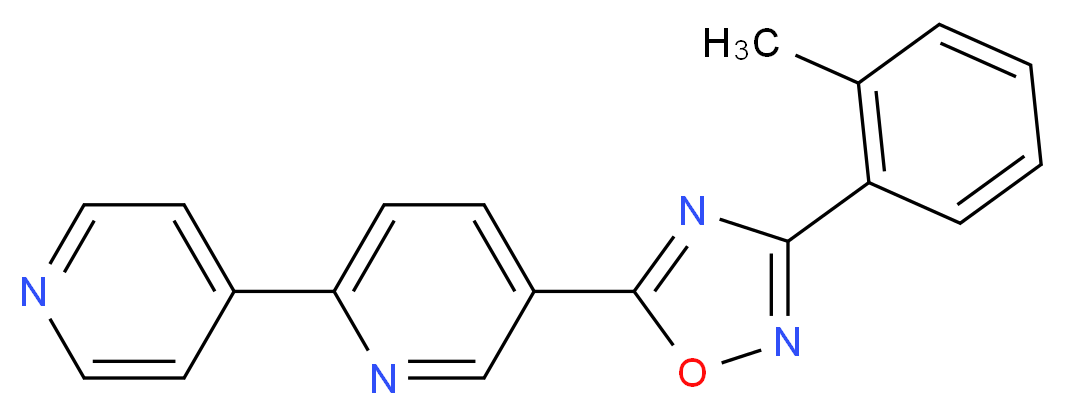 5-[3-(2-methylphenyl)-1,2,4-oxadiazol-5-yl]-2,4'-bipyridine_Molecular_structure_CAS_)