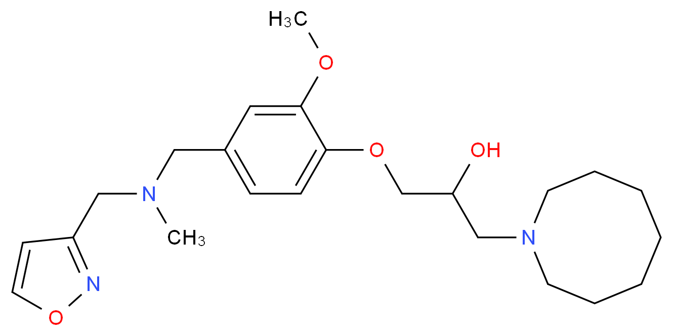 1-(1-azocanyl)-3-(4-{[(3-isoxazolylmethyl)(methyl)amino]methyl}-2-methoxyphenoxy)-2-propanol_Molecular_structure_CAS_)