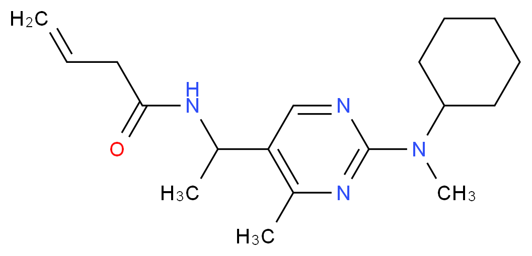 N-(1-{2-[cyclohexyl(methyl)amino]-4-methyl-5-pyrimidinyl}ethyl)-3-butenamide_Molecular_structure_CAS_)