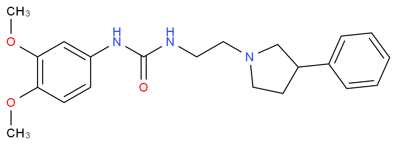N-(3,4-dimethoxyphenyl)-N'-[2-(3-phenylpyrrolidin-1-yl)ethyl]urea_Molecular_structure_CAS_)
