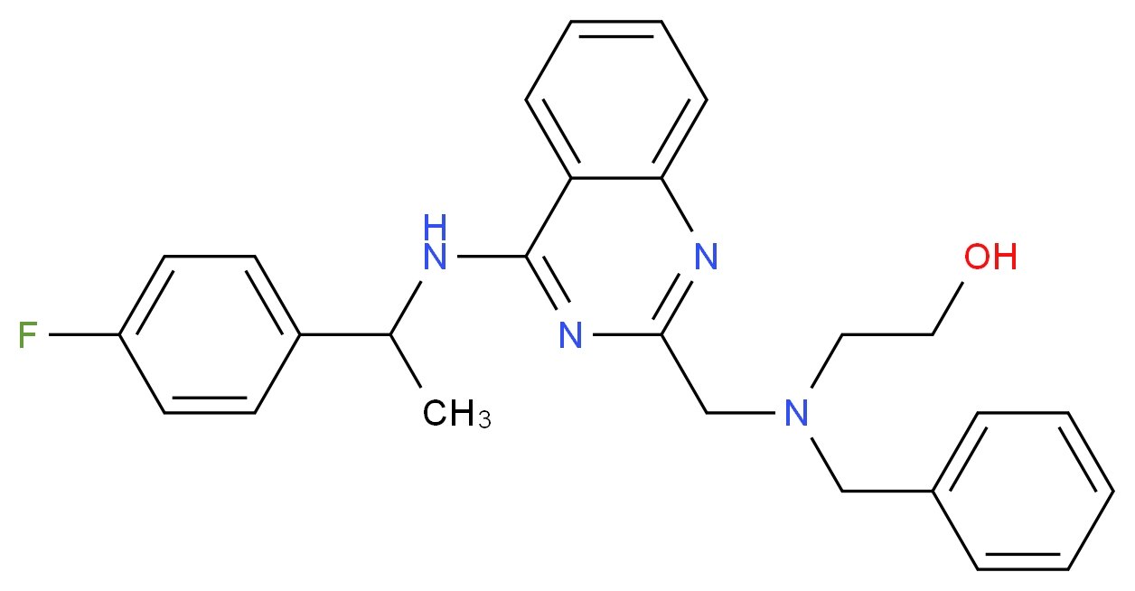 2-{benzyl[(4-{[1-(4-fluorophenyl)ethyl]amino}-2-quinazolinyl)methyl]amino}ethanol_Molecular_structure_CAS_)
