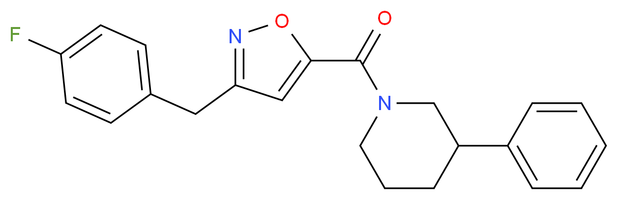 1-{[3-(4-fluorobenzyl)-5-isoxazolyl]carbonyl}-3-phenylpiperidine_Molecular_structure_CAS_)