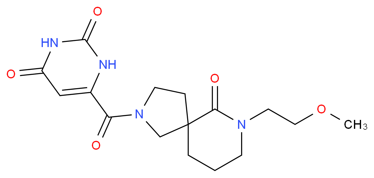 6-{[7-(2-methoxyethyl)-6-oxo-2,7-diazaspiro[4.5]dec-2-yl]carbonyl}-2,4(1H,3H)-pyrimidinedione_Molecular_structure_CAS_)