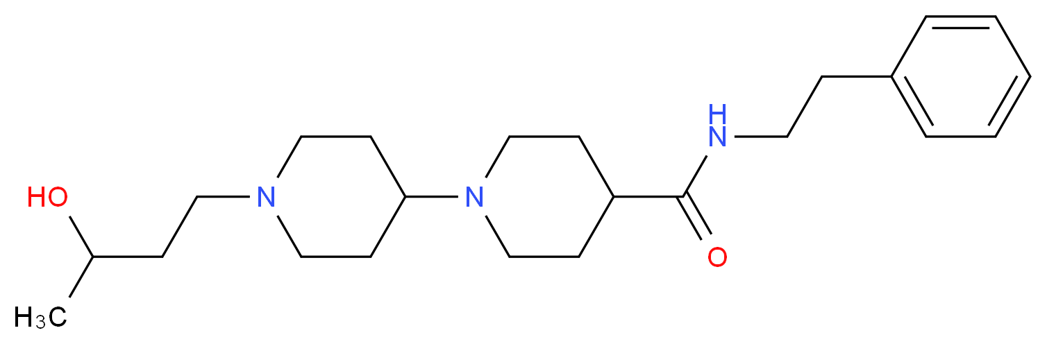 1'-(3-hydroxybutyl)-N-(2-phenylethyl)-1,4'-bipiperidine-4-carboxamide_Molecular_structure_CAS_)