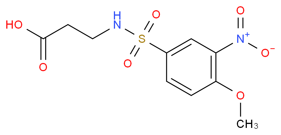 3-{[(4-methoxy-3-nitrophenyl)sulfonyl]amino}propanoic acid_Molecular_structure_CAS_)