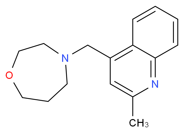 2-methyl-4-(1,4-oxazepan-4-ylmethyl)quinoline_Molecular_structure_CAS_)