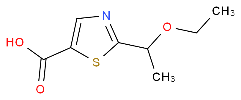 2-(1-ethoxyethyl)-1,3-thiazole-5-carboxylic acid_Molecular_structure_CAS_)