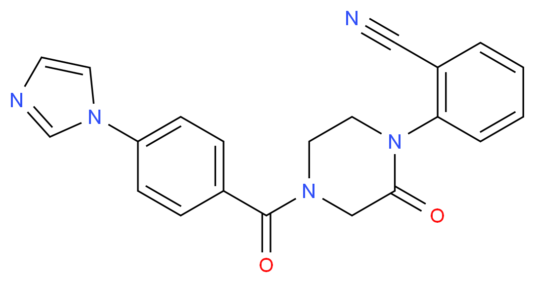 2-{4-[4-(1H-imidazol-1-yl)benzoyl]-2-oxo-1-piperazinyl}benzonitrile_Molecular_structure_CAS_)