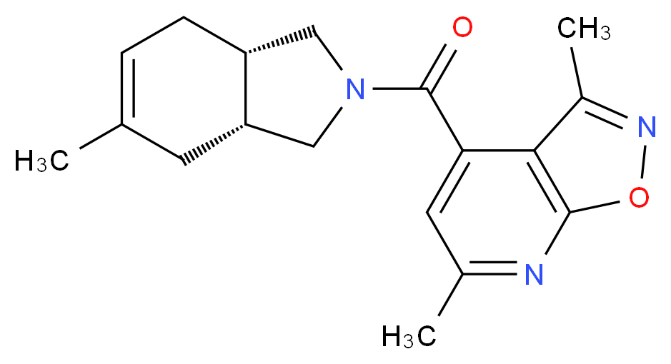 3,6-dimethyl-4-{[(3aR*,7aS*)-5-methyl-1,3,3a,4,7,7a-hexahydro-2H-isoindol-2-yl]carbonyl}isoxazolo[5,4-b]pyridine_Molecular_structure_CAS_)