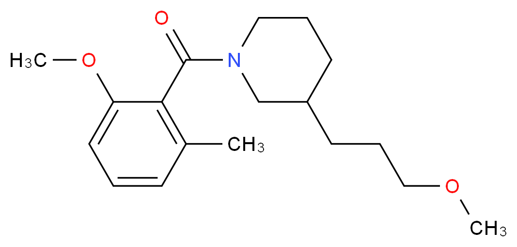 1-(2-methoxy-6-methylbenzoyl)-3-(3-methoxypropyl)piperidine_Molecular_structure_CAS_)