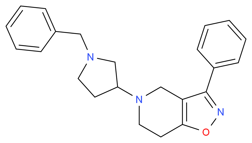 5-(1-benzyl-3-pyrrolidinyl)-3-phenyl-4,5,6,7-tetrahydroisoxazolo[4,5-c]pyridine_Molecular_structure_CAS_)
