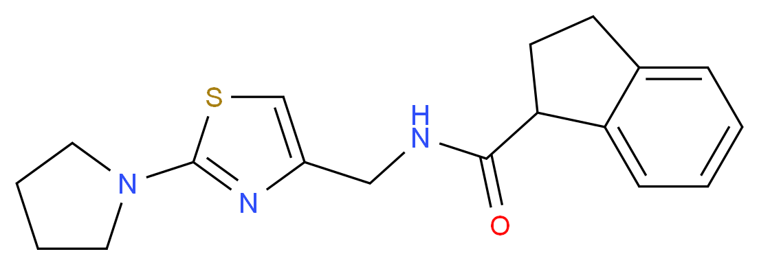 N-[(2-pyrrolidin-1-yl-1,3-thiazol-4-yl)methyl]indane-1-carboxamide_Molecular_structure_CAS_)