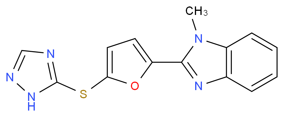 1-methyl-2-[5-(1H-1,2,4-triazol-5-ylthio)-2-furyl]-1H-benzimidazole_Molecular_structure_CAS_)