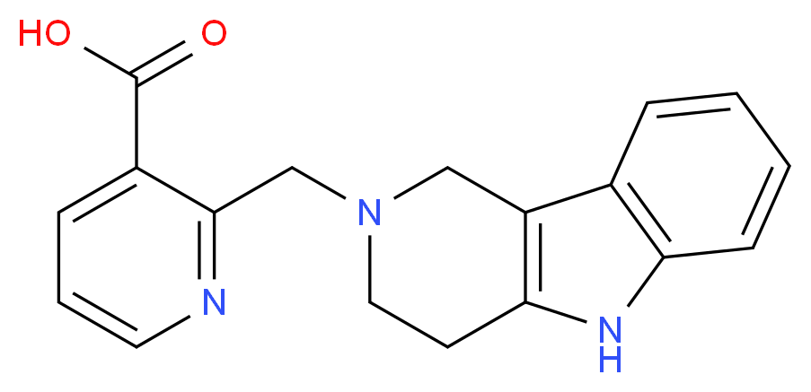 2-(1,3,4,5-tetrahydro-2H-pyrido[4,3-b]indol-2-ylmethyl)nicotinic acid_Molecular_structure_CAS_)