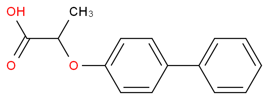 2-(1,1'-biphenyl-4-yloxy)propanoic acid_Molecular_structure_CAS_5555-13-5)