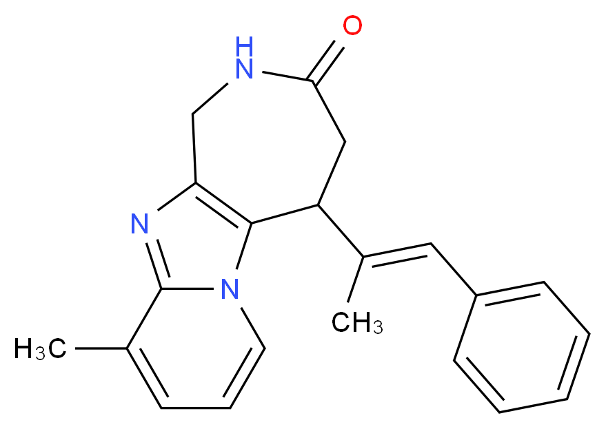 10-methyl-5-[(E)-1-methyl-2-phenylvinyl]-1,2,4,5-tetrahydro-3H-pyrido[1',2':1,2]imidazo[4,5-c]azepin-3-one_Molecular_structure_CAS_)