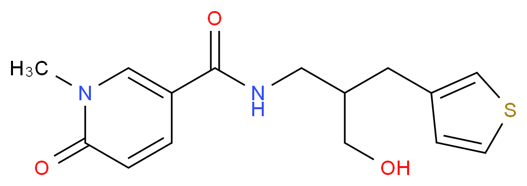 N-[3-hydroxy-2-(3-thienylmethyl)propyl]-1-methyl-6-oxo-1,6-dihydropyridine-3-carboxamide_Molecular_structure_CAS_)