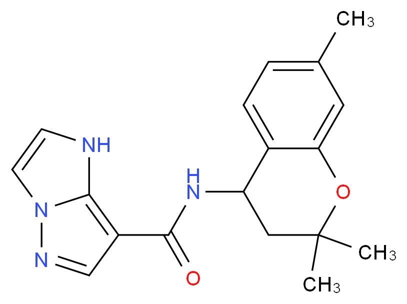 N-(2,2,7-trimethyl-3,4-dihydro-2H-chromen-4-yl)-1H-imidazo[1,2-b]pyrazole-7-carboxamide_Molecular_structure_CAS_)