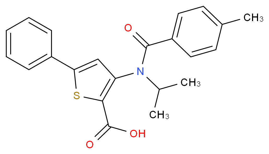3-[Isopropyl(4-Methylbenzoyl)Amino]-5-Phenylthiophene-2-Carboxylic Acid_Molecular_structure_CAS_)