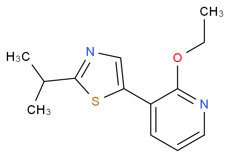 2-ethoxy-3-(2-isopropyl-1,3-thiazol-5-yl)pyridine_Molecular_structure_CAS_)
