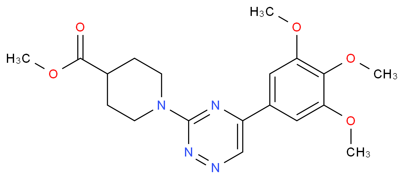 methyl 1-[5-(3,4,5-trimethoxyphenyl)-1,2,4-triazin-3-yl]-4-piperidinecarboxylate_Molecular_structure_CAS_)