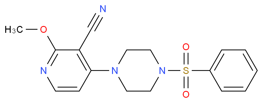 2-methoxy-4-[4-(phenylsulfonyl)-1-piperazinyl]nicotinonitrile_Molecular_structure_CAS_)